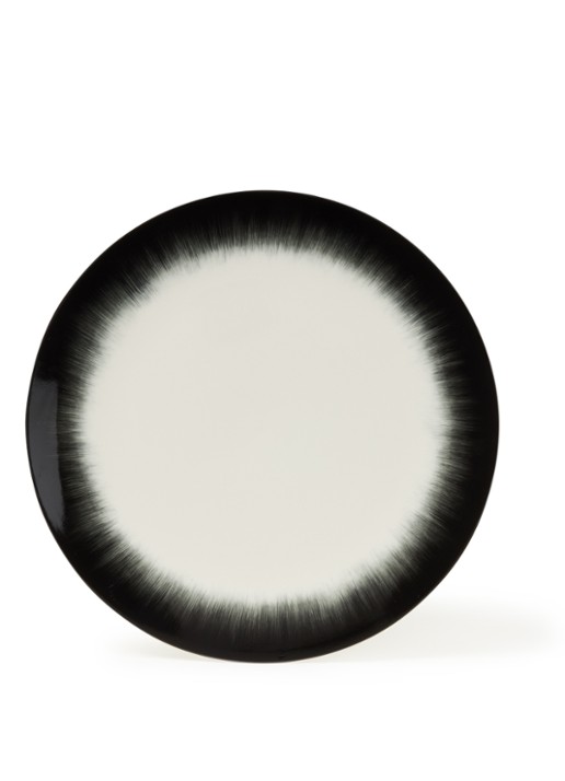 Ann Demeulemeester Dé by Ann Demeulemeester dinerbord 24,5 cm - voorkant zwart