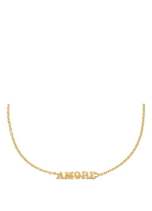 Anna + Nina Amore armband met hanger - voorkant 2 goud