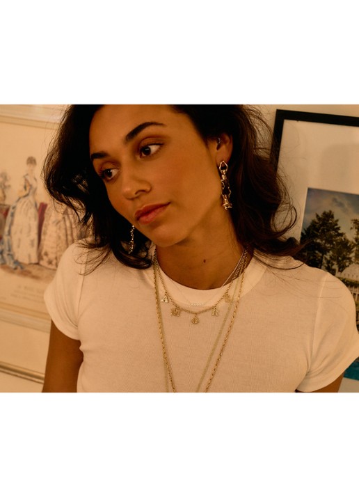 Anna + Nina Amore ketting met hanger - detail 3 goud