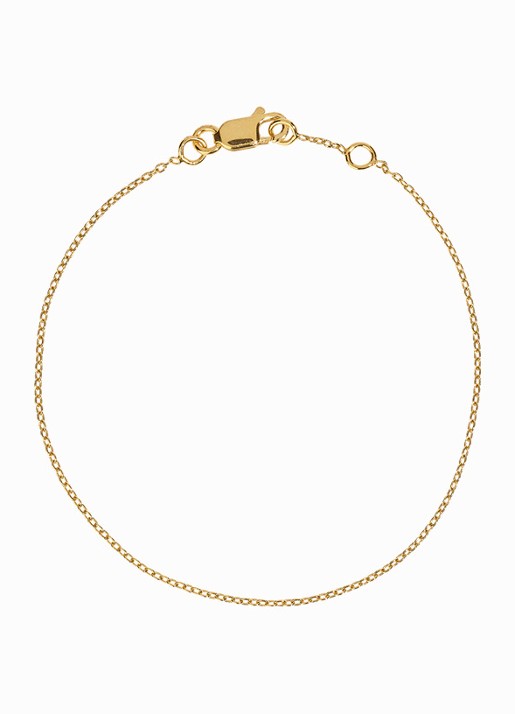 Anna + Nina Anchor armband van 14 karaat geelgoud