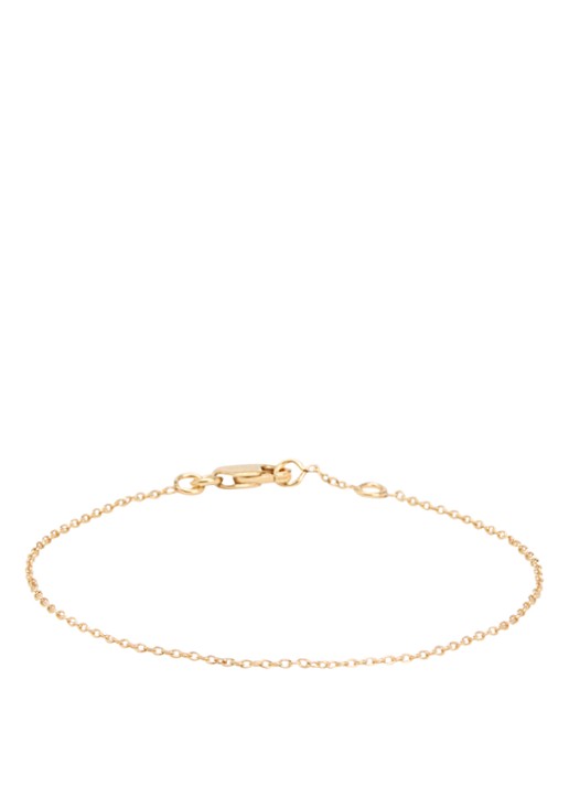 Anna + Nina Anchor armband verguld - voorkant goud