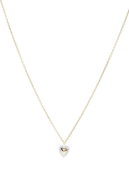 Anna + Nina Bravery Heart ketting  - voorkant goud