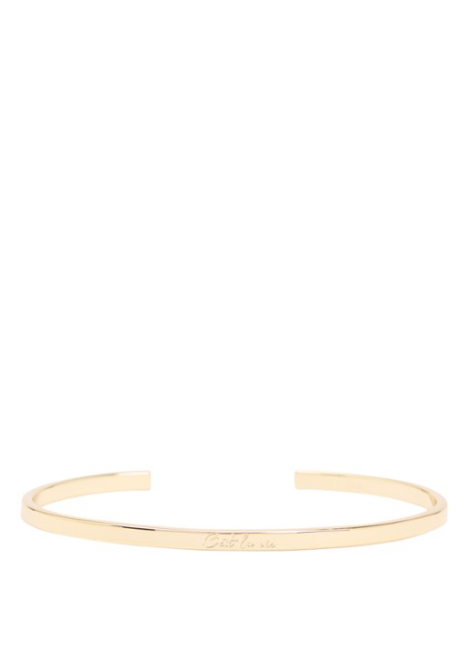 Anna + Nina C'est La Vie bangle verguld - voorkant goud