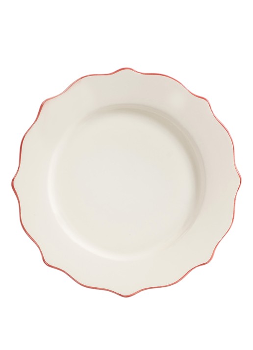 Anna + Nina Carmine dinerbord 26 cm - voorkant roze