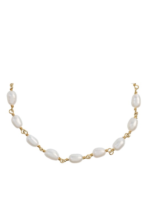 Anna + Nina Clutching Pearls armband verguld