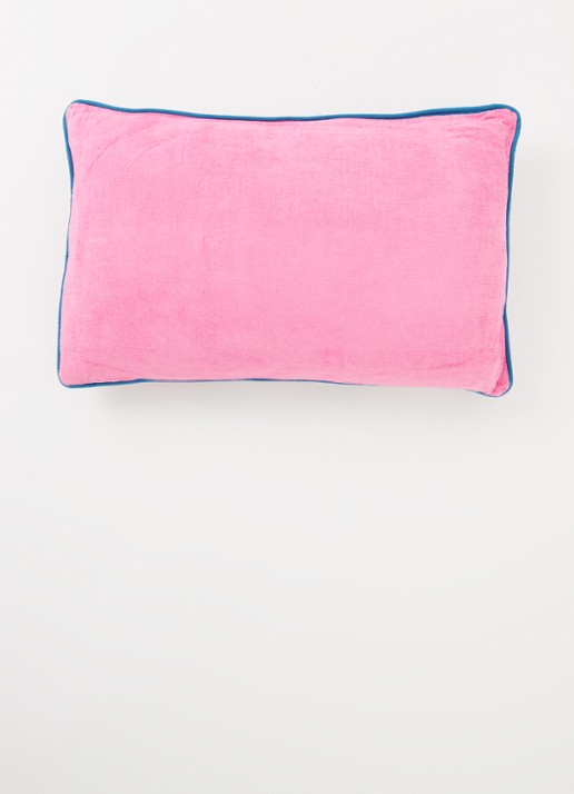 Anna + Nina Daisy Suzani Embroidered sierkussen 14 x 22 cm - detail roze