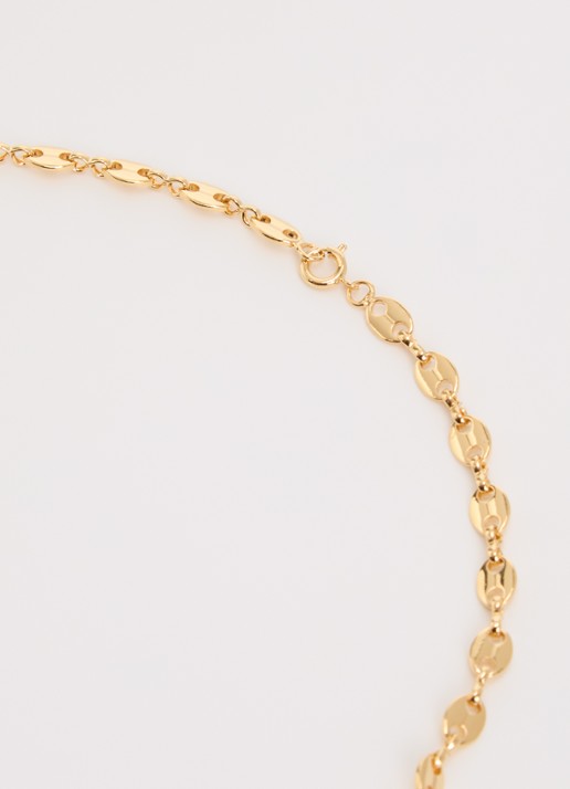 Anna + Nina Fine Coffee Bean ketting - detail 3 goud