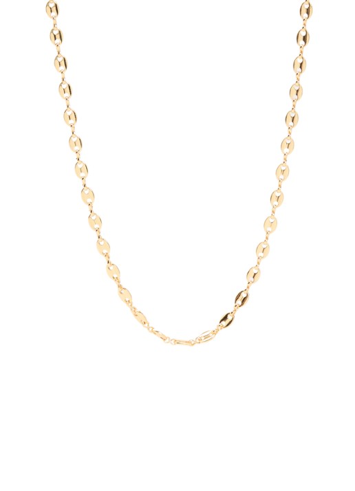 Anna + Nina Fine Coffee Bean ketting - voorkant goud