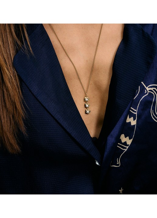 Anna + Nina Fiorita hanger van zilver - voorkant 2 goud