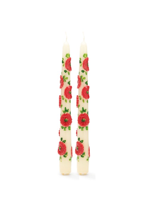 Anna + Nina Flower dinerkaars 25 cm set van 2