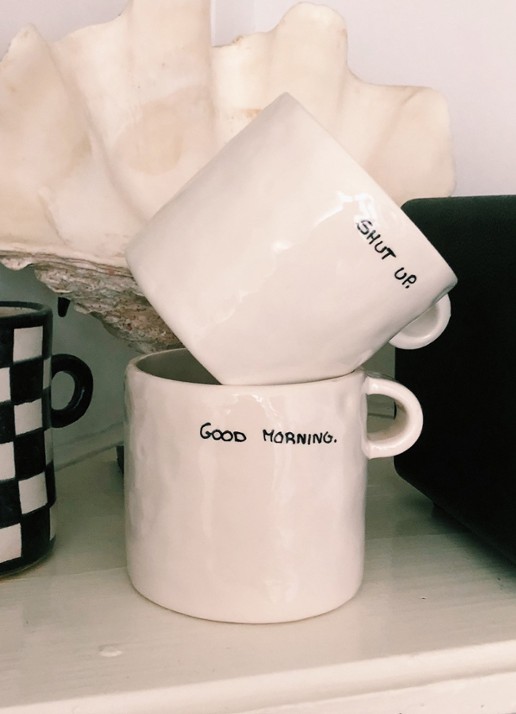 Anna + Nina Good Morning mok 40 cl  - voorkant 2 gebroken wit