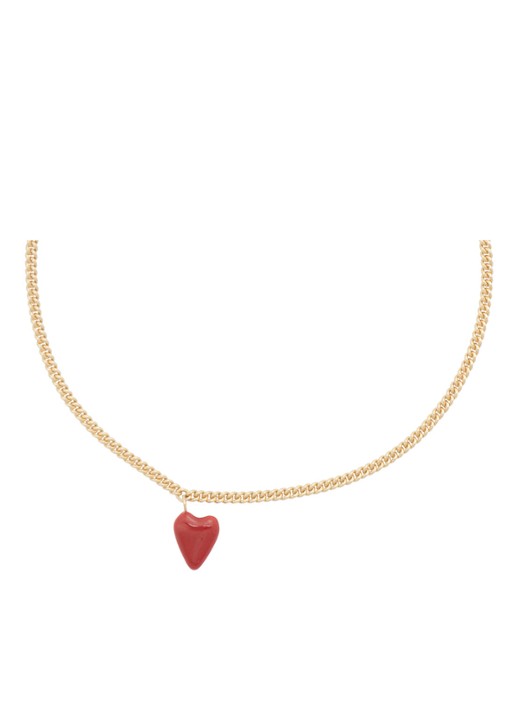 Anna + Nina Heart Beat armband verguld - detail goud