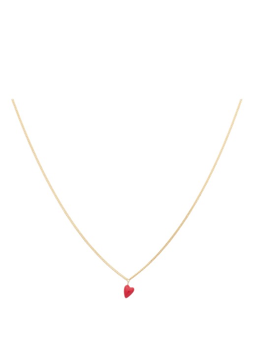 Anna + Nina Heart Beat ketting verguld  - detail 3 goud