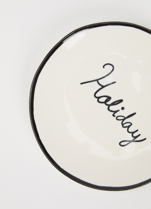 Anna + Nina Holiday gebaksbordje 15 cm - detail 3 gebroken wit