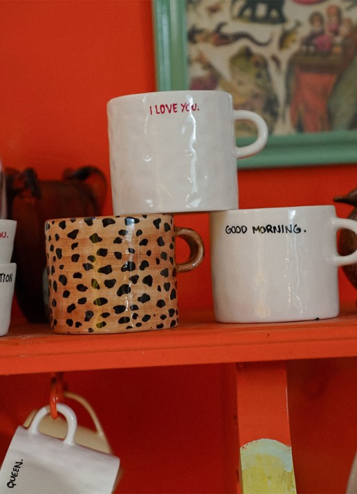 Anna + Nina I Love You Breakfast serviesset 3-delig - achterkant multicolor