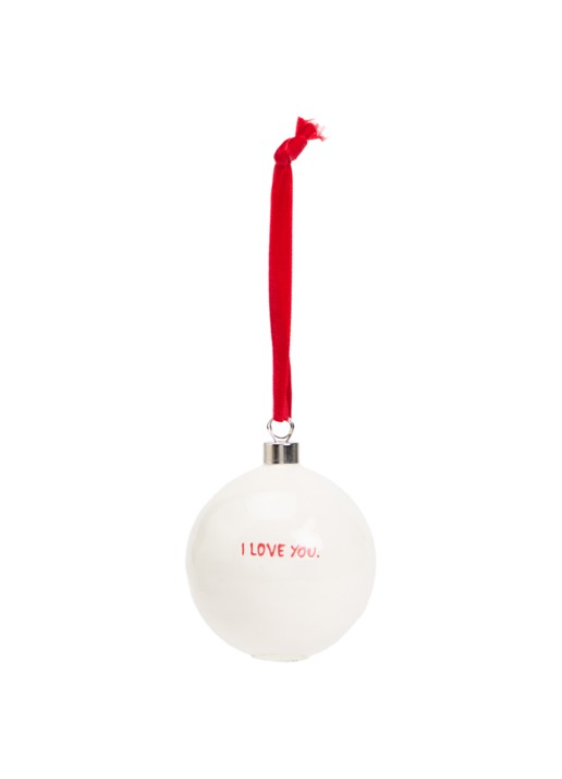 Anna + Nina I Love You kerstbal 10 cm