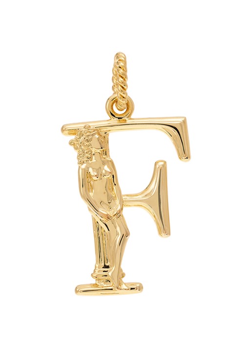 Anna + Nina Initial muse hanger F verguld