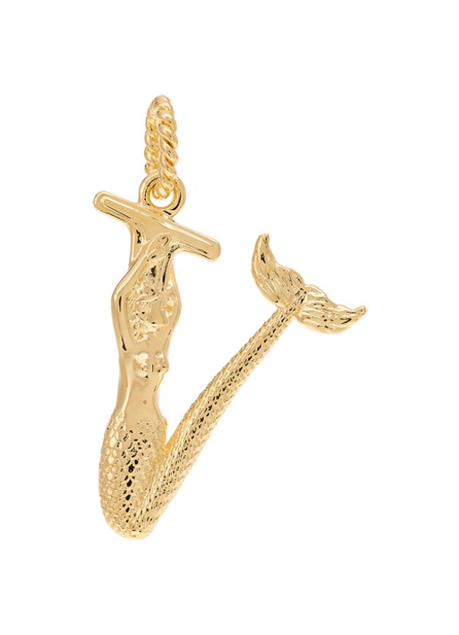 Anna + Nina Initial muse hanger V verguld