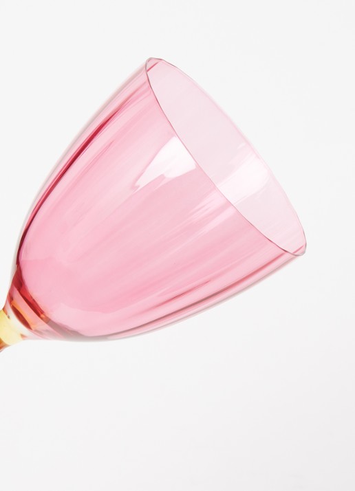 Anna + Nina Jazzy wijnglas 25 cl - detail 3 roze