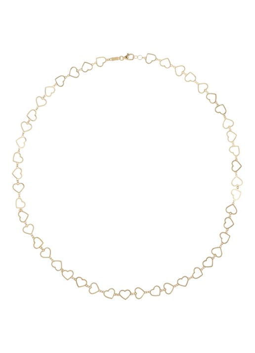 Anna + Nina Linked Hearts ketting verguld