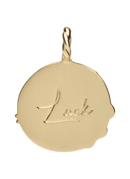 Anna + Nina Memorable luck hanger verguld - detail 3 goud