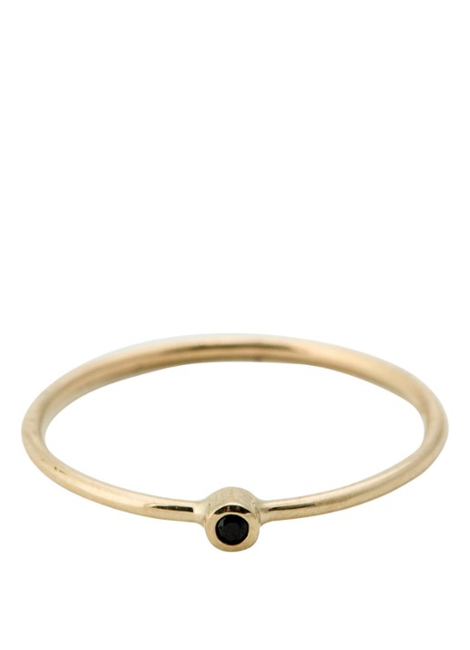 Anna + Nina Meteorite ring van 14k goud met onyx 18-2M908010G - voorkant 2 geelgoud