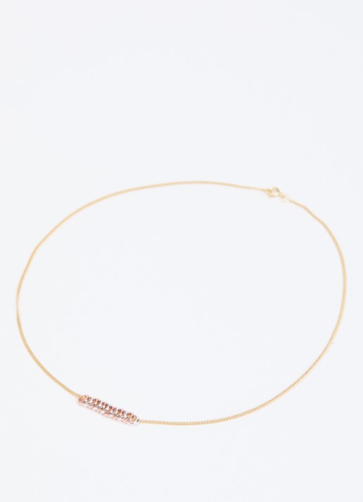 Anna + Nina Mix It Up ketting verguld - detail goud