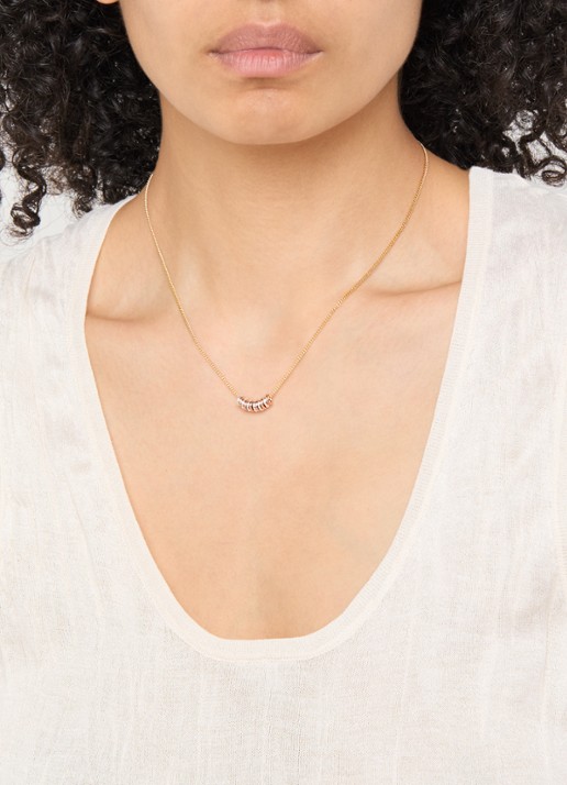 Anna + Nina Mix It Up ketting verguld - voorkant 4 goud