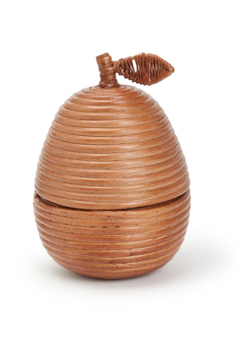 Anna + Nina Pear rattan opbergdoos 28 cm