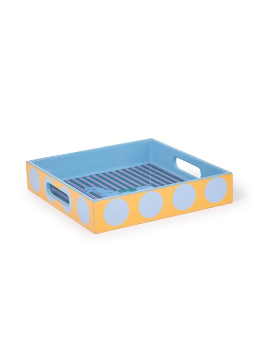 Anna + Nina Pegasus tray 25 cm - voorkant blauw