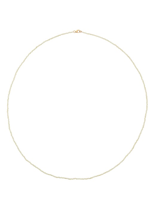 Anna + Nina Peridot Gemstone ketting - voorkant 2 goud