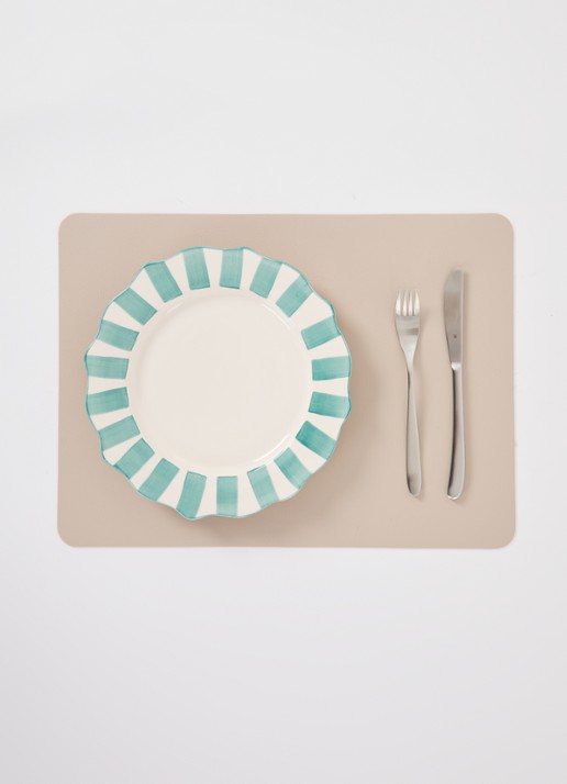 Anna + Nina Pine Scalloped dinerbord 26 cm - detail 4 blauw