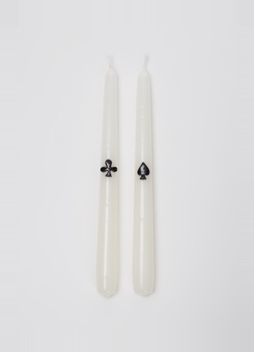 Anna + Nina Play Your Cards Right kaars set van 2 - voorkant 2 zwart