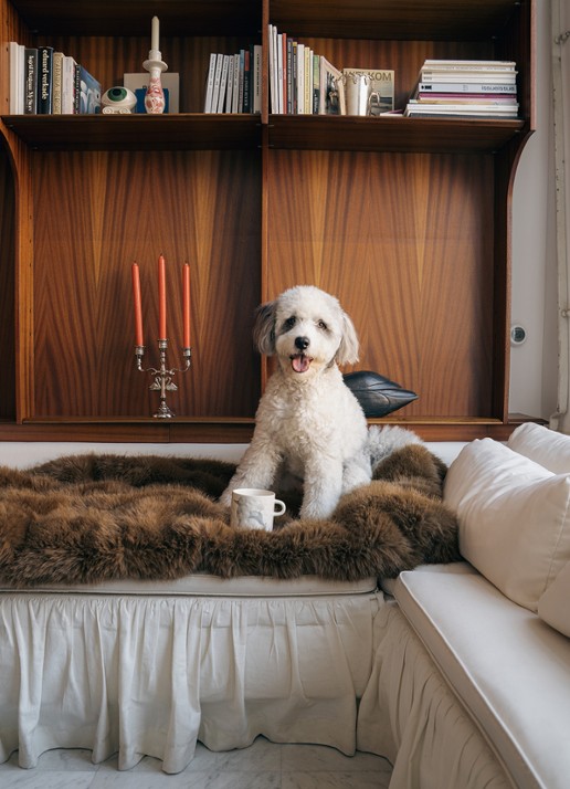 Anna + Nina Poodle mok 50 cl - voorkant 3 wit