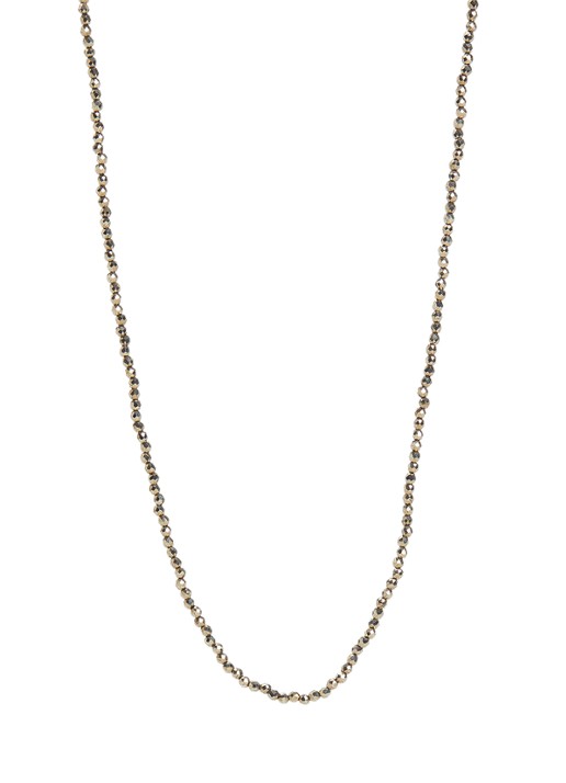 Anna + Nina Pyrite Gemstone ketting verguld
