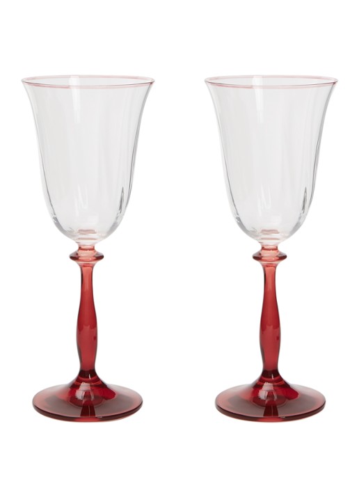 Anna + Nina Ruby Optic wijnglas 25 cl set van 2