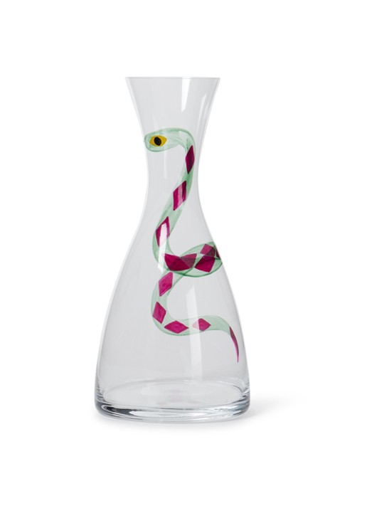 Anna + Nina Serpent waterkaraf 1,3 liter - voorkant transparant