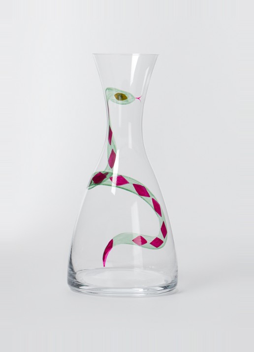 Anna + Nina Serpent waterkaraf 1,3 liter - voorkant 2 transparant