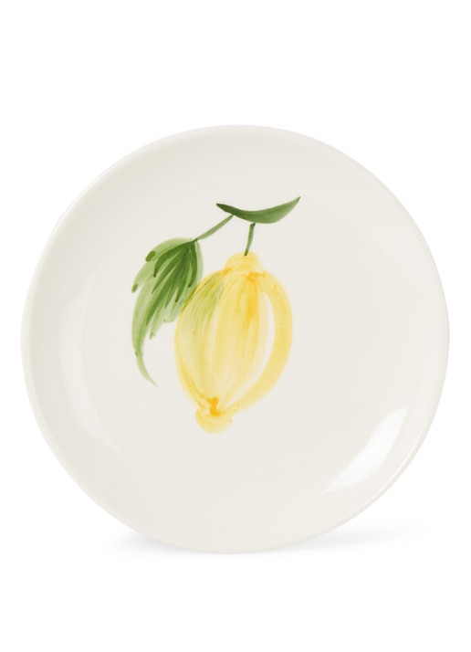Anna + Nina Sicilian Lemon gebaksbordje 15 cm - voorkant 2 geel