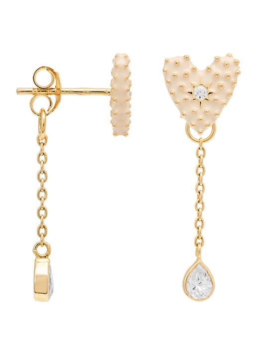 Anna + Nina Single Dolce Chain enkele oorsteker