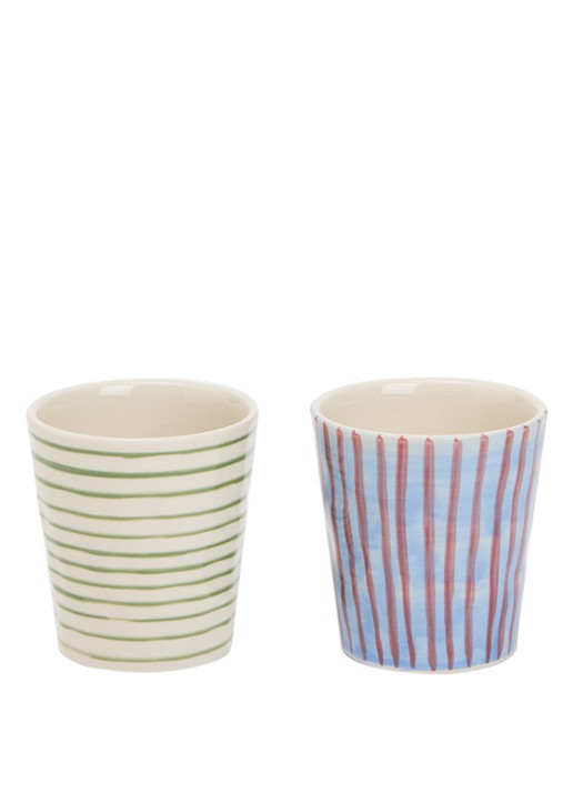 Anna + Nina Stripe Affair kopje 20 cl set van 2