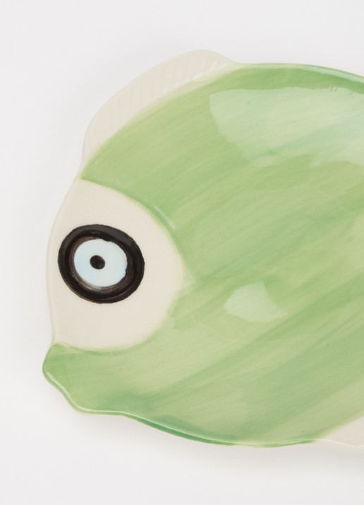 Anna + Nina Tidal Fish serveerschaal 17 cm - detail groen