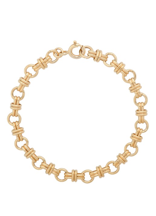 Anna + Nina Twin Rolo armband verguld