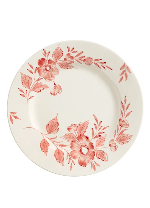 Anna + Nina Whimsical dinerbord 26 cm - voorkant roze