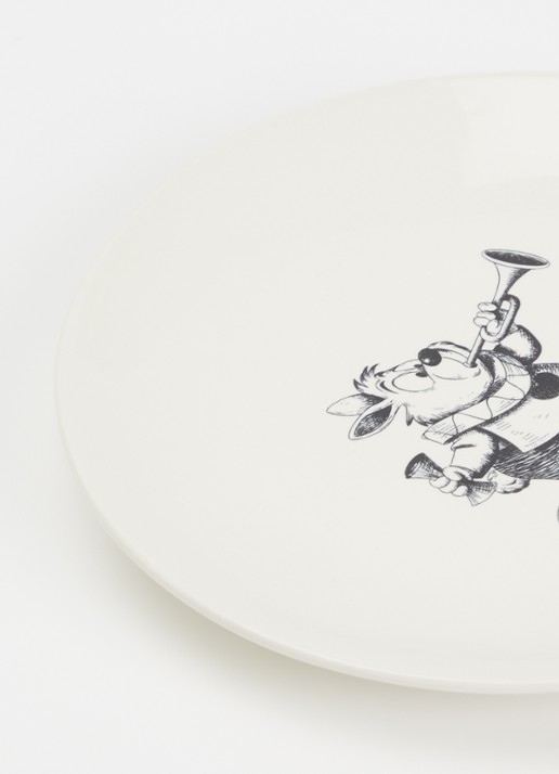 Anna + Nina White Rabbit's Delight gebaksbordje 15 cm - detail 3 gebroken wit
