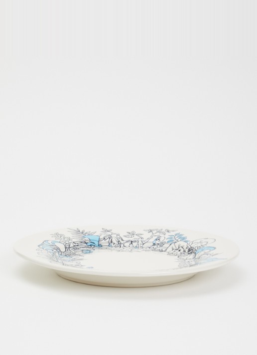 Anna + Nina Wonderland Whimsy ontbijtbord 22,5 cm - voorkant 2 gebroken wit