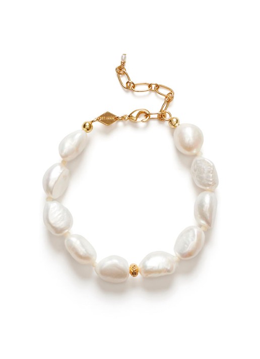 ANNI LU Big Stellar Pearly armband verguld