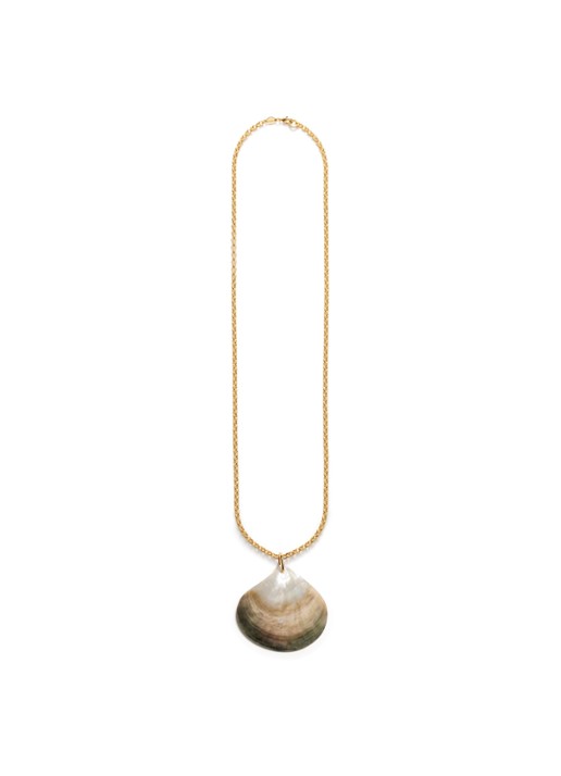 ANNI LU Golden Shell ketting verguld - voorkant 4 gebroken wit