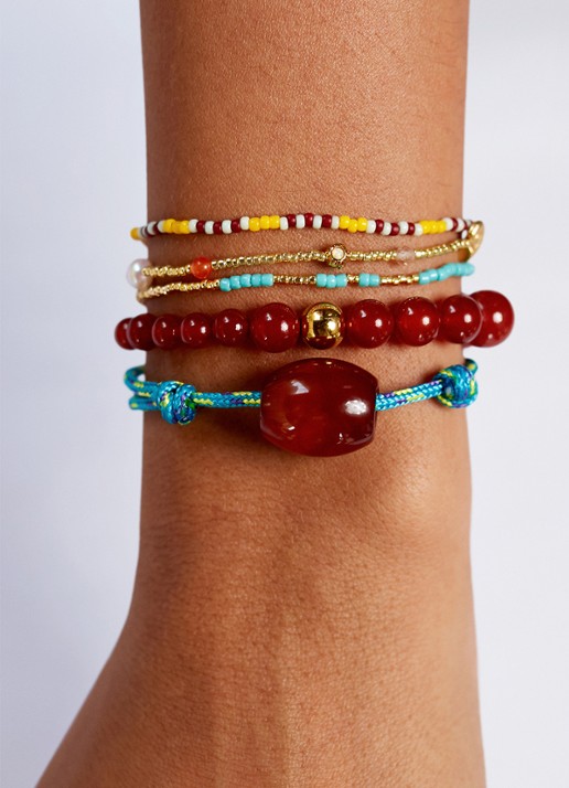 ANNI LU Poolside armband   - detail 4 turquoise