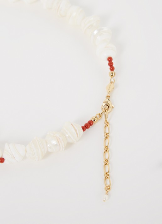 ANNI LU Seashell Smiles ketting  - detail 2 goud